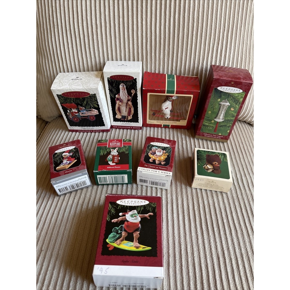 Hallmark Christmas Ornament Lot Of 9